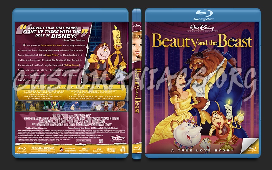 Beauty and the Beast blu-ray cover