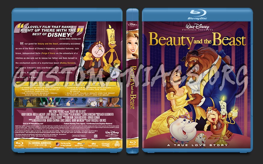 Beauty and the Beast blu-ray cover