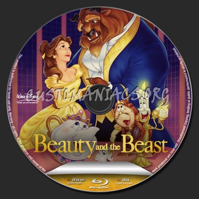 Beauty and the Beast blu-ray label