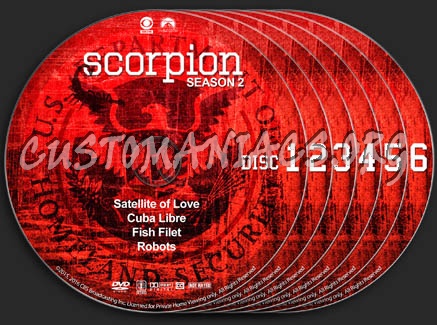 Scorpion - Season 2 dvd label