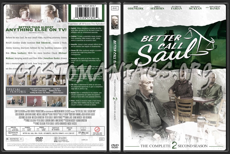 Better Call Saul Season 2 dvd cover