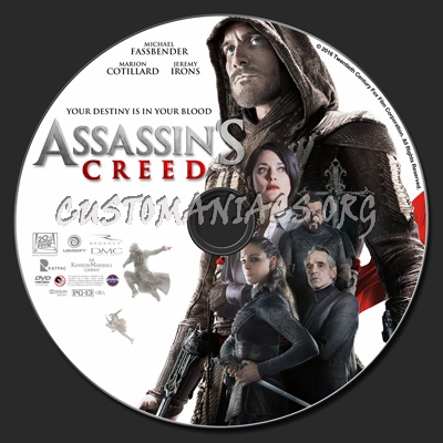 Assassin's Creed (2016) dvd label