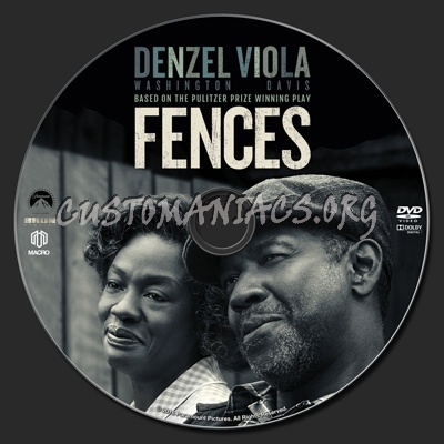 Fences (2016) dvd label