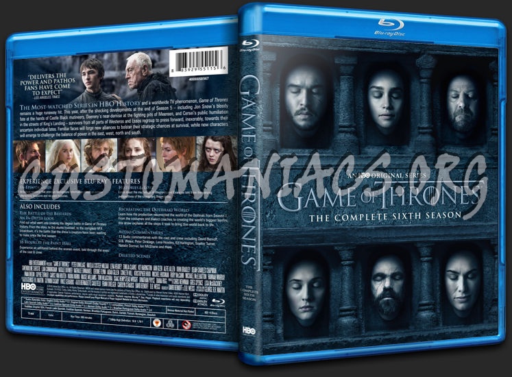 Game of Thrones Season 6 blu-ray cover