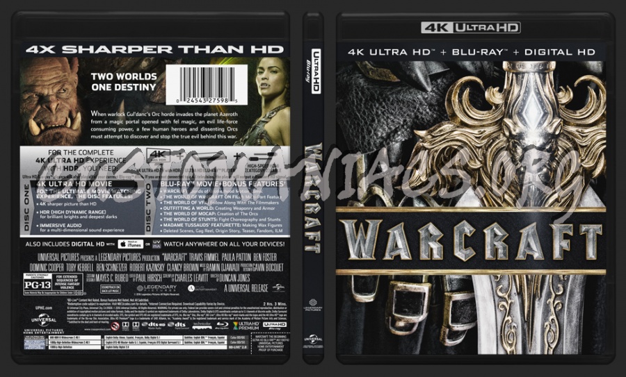 Warcraft 4K blu-ray cover