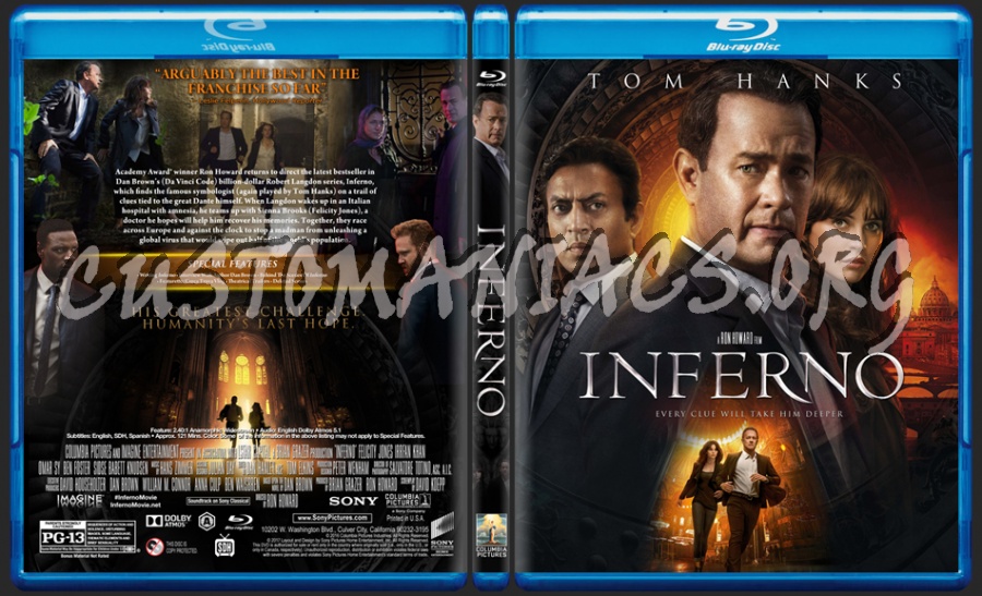 Inferno (2016) dvd cover