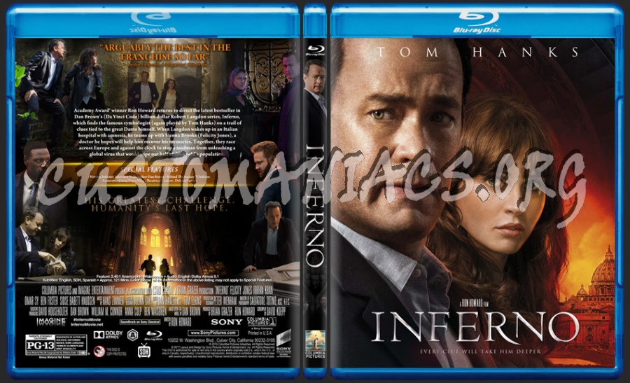 Inferno (2016) dvd cover