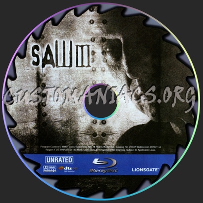 Saw III blu-ray label