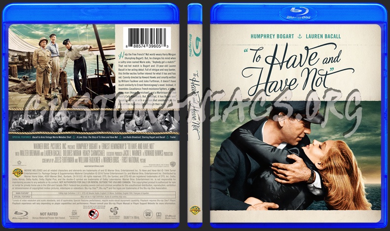To Have and Have Not blu-ray cover