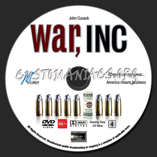 War Inc. dvd label