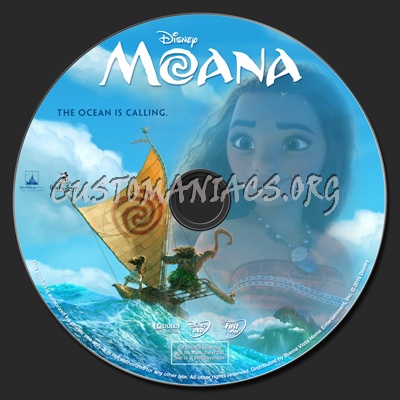 Moana dvd label