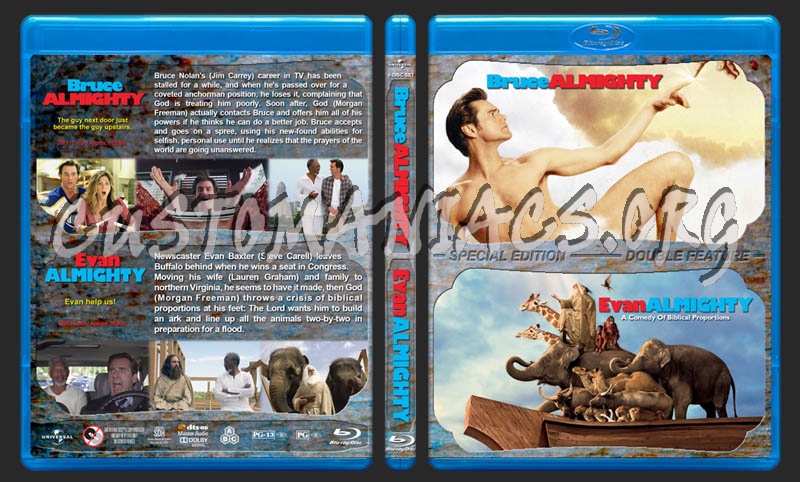 Bruce Almighty / Evan Almighty Double blu-ray cover