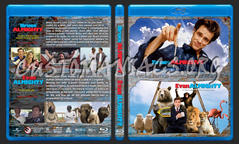 Bruce Almighty / Evan Almighty Double blu-ray cover