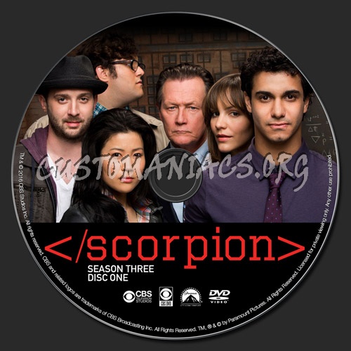 Scorpion - Season 3 dvd label