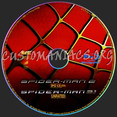 Spider-man 2 blu-ray label