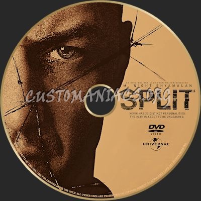 Split dvd label