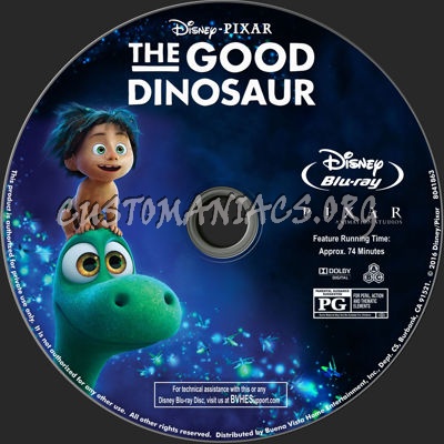 The Good Dinosaur blu-ray label