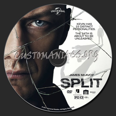 Split dvd label