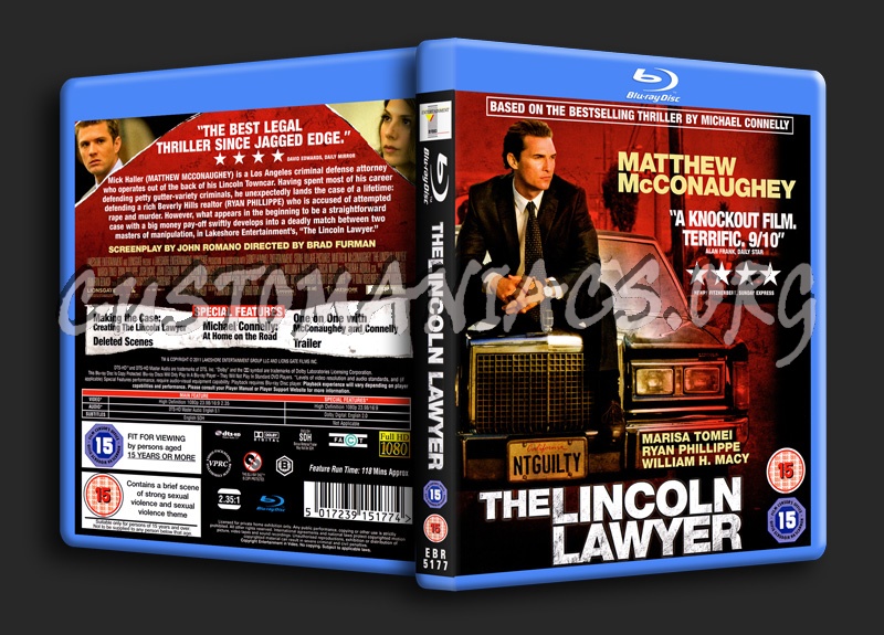 The Lincoln Lawyer blu-ray cover
