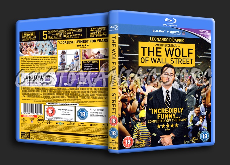 The Wolf of Wall Street blu-ray cover