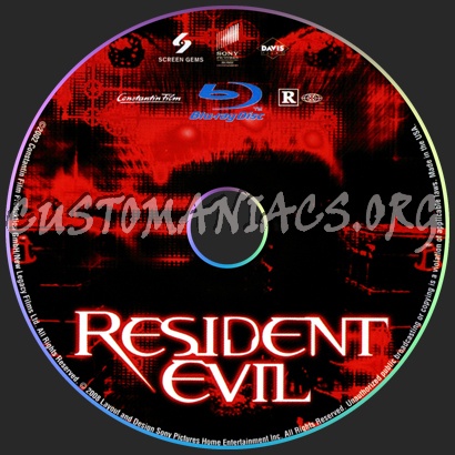 Resident Evil blu-ray label