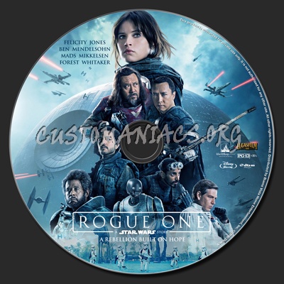 Rogue One: A Star Wars Story blu-ray label