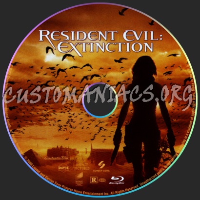 Resident Evil 3: Extinction blu-ray label