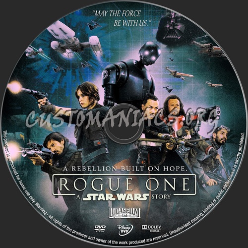 Rogue One A Star Wars Story dvd label