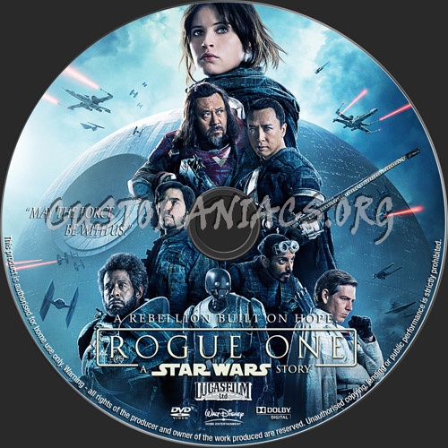 Rogue One A Star Wars Story dvd label