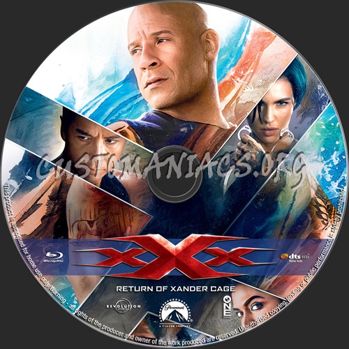 XXX Return Of Xander Cage blu-ray label