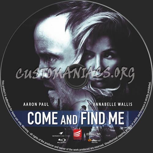 Come And Find Me blu-ray label