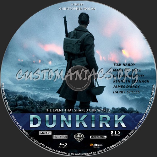 Dunkirk blu-ray label