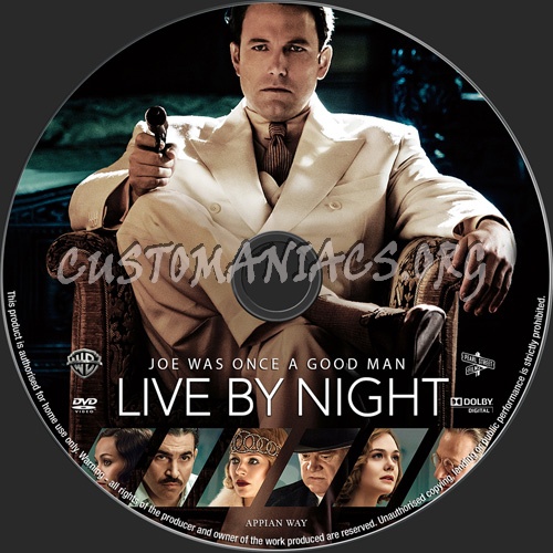 Live By Night dvd label