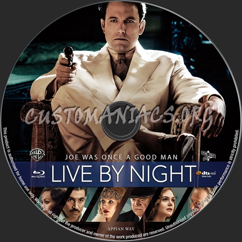 Live By Night blu-ray label