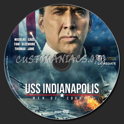USS Indianapolis: Men Of Courage dvd label