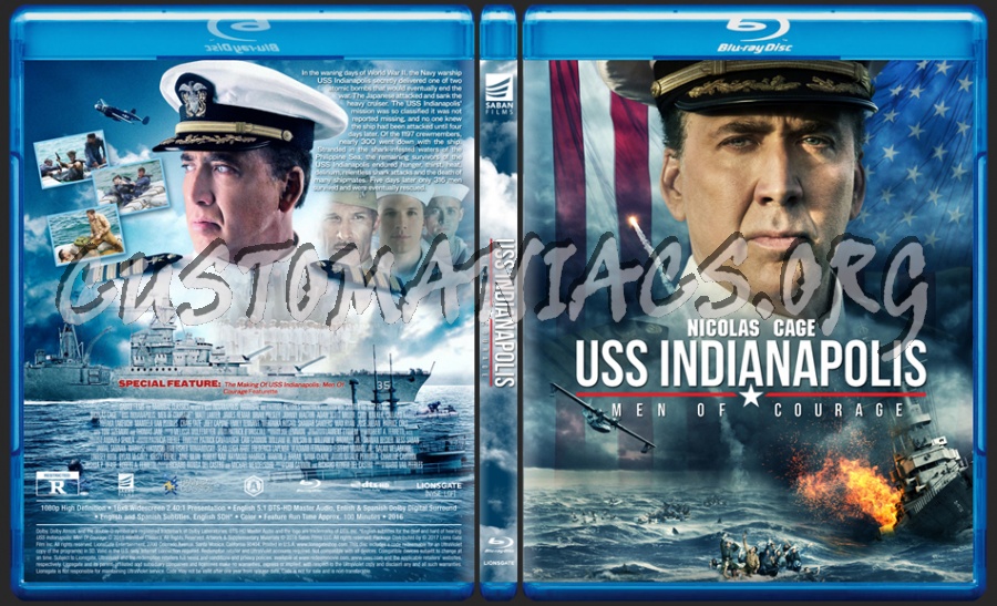 USS Indianapolis: Men Of Courage dvd cover