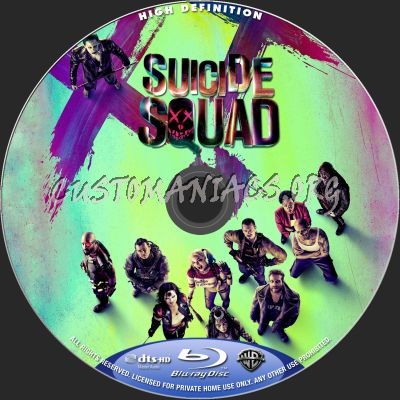 Suicide Squad blu-ray label