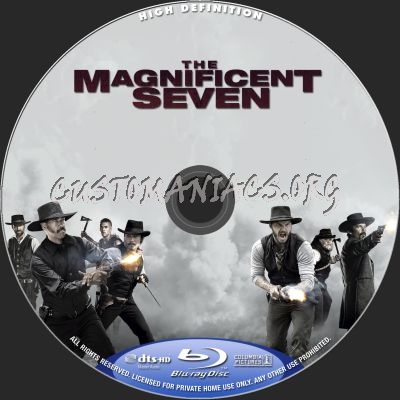 The Magnificent Seven (2016) blu-ray label