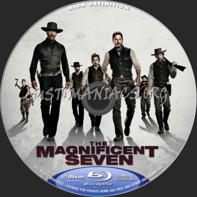 The Magnificent Seven (2016) blu-ray label