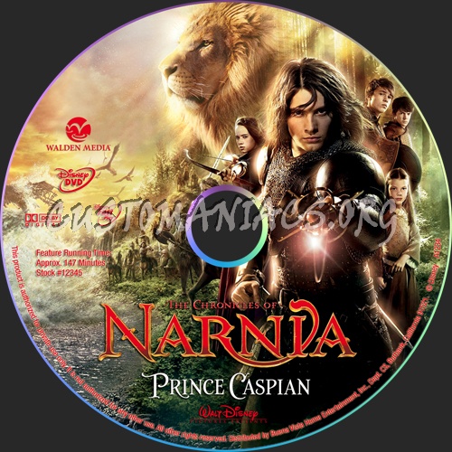 The Chronicles of Narnia Prince Caspian dvd label