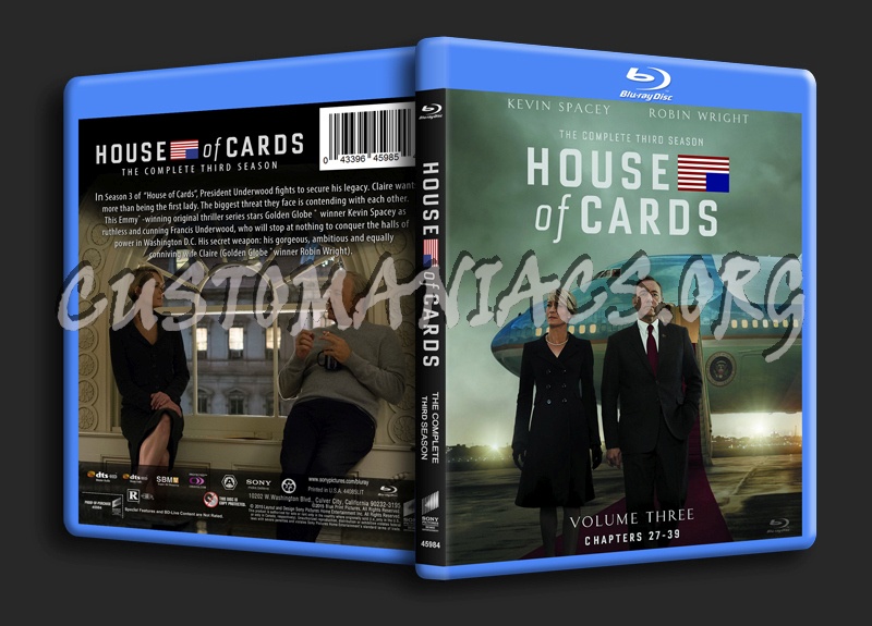 House of Cards Season 3 blu-ray cover