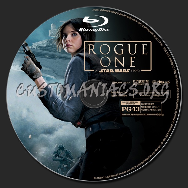 Rogue One: A Star Wars Story (2D/3D/4K) blu-ray label