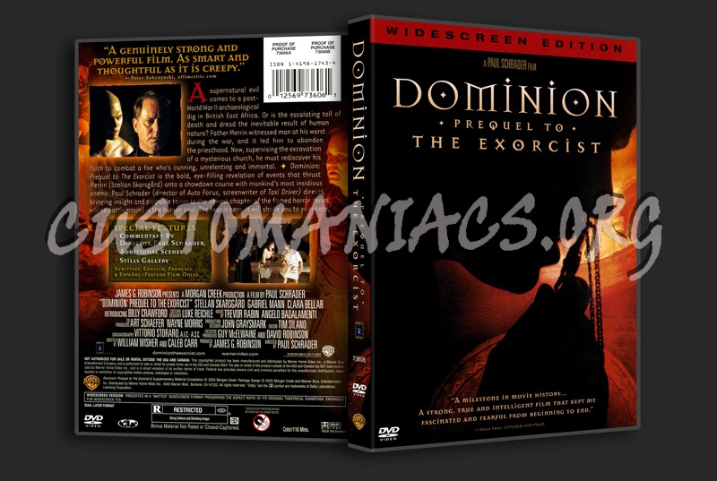 Dominion Prequel To The Exorcist dvd cover