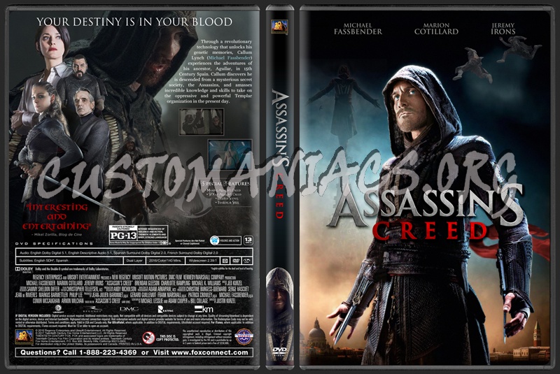Assassin's Creed (2016) dvd cover