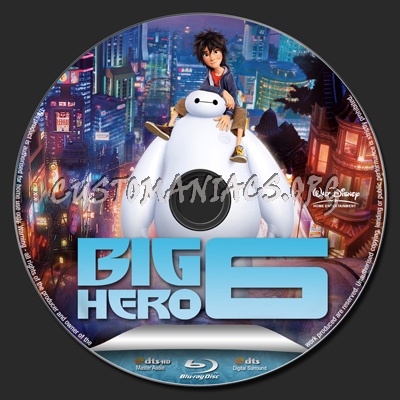 Big Hero 6 blu-ray label