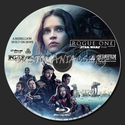 Rogue One: A Star Wars Story (2D+3D) blu-ray label