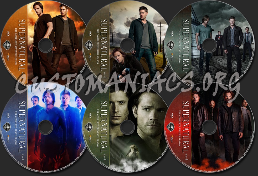 Supernatural Seasons 7-12 blu-ray label