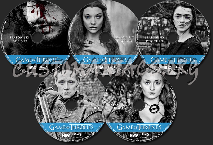 Game of Thrones Season 6 blu-ray label