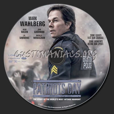 Patriots Day dvd label