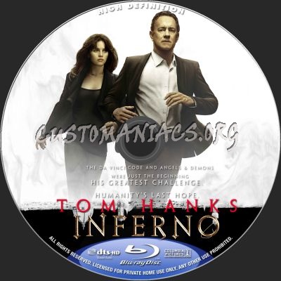 Inferno blu-ray label